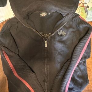 Harley-Davidson Black Jacket with Red Stripes